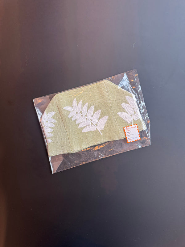 Fern Tissue Box Cover, Avocado