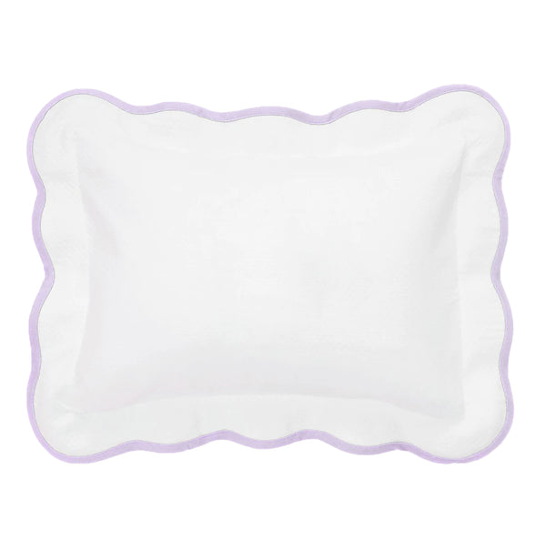 Lilac Pique Scallop Boudoir Sham