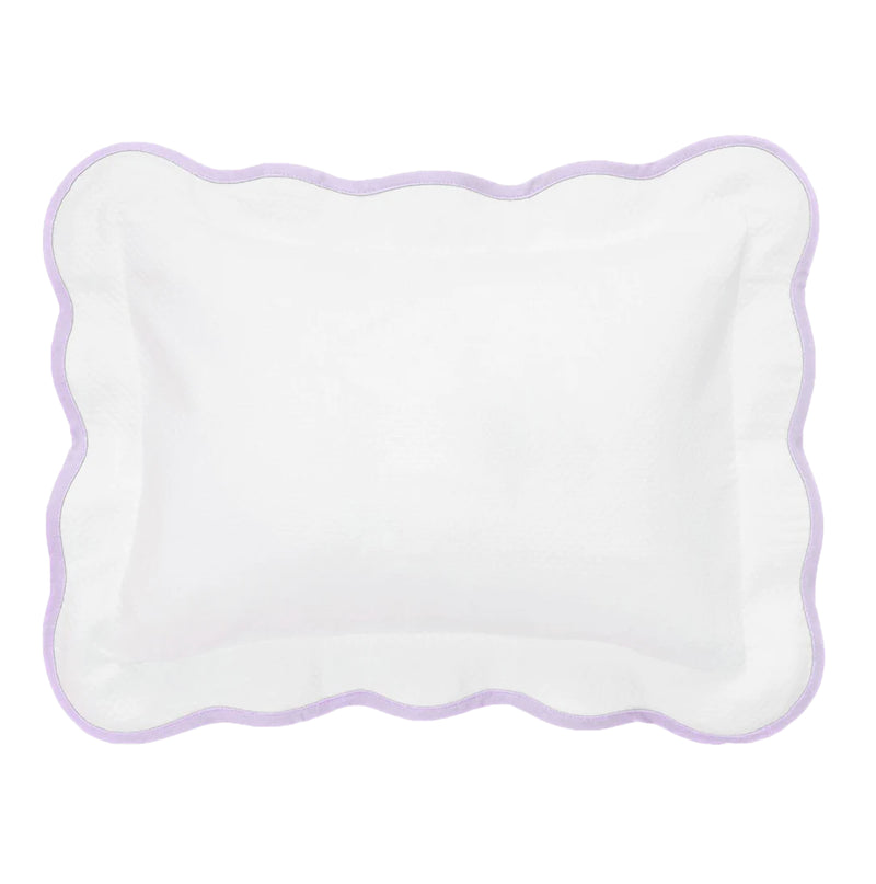 Lilac Pique Scallop Boudoir Sham