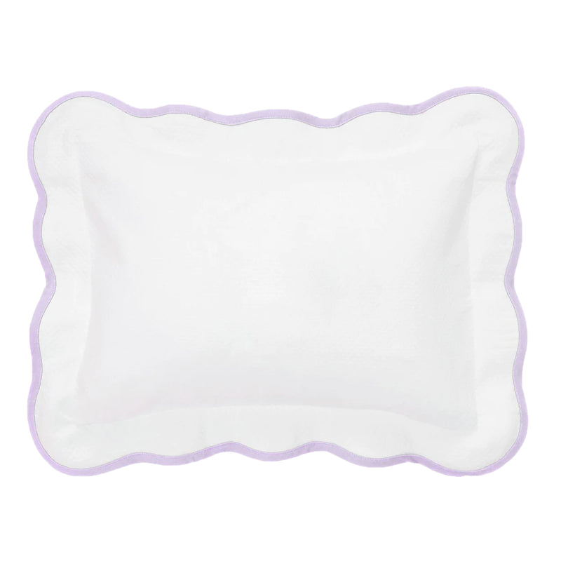 Lilac Pique Scallop Bedding