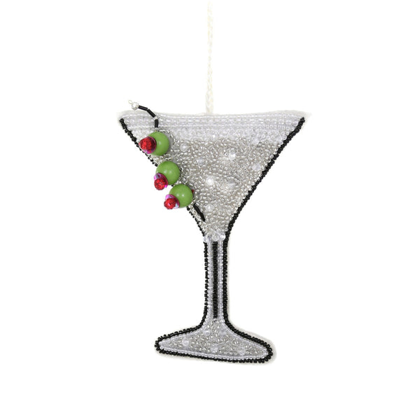 Beaded Martini Ornament