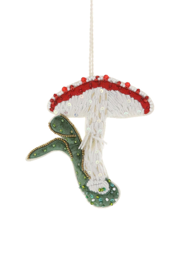 Beaded Amanita Mushroom Ornament