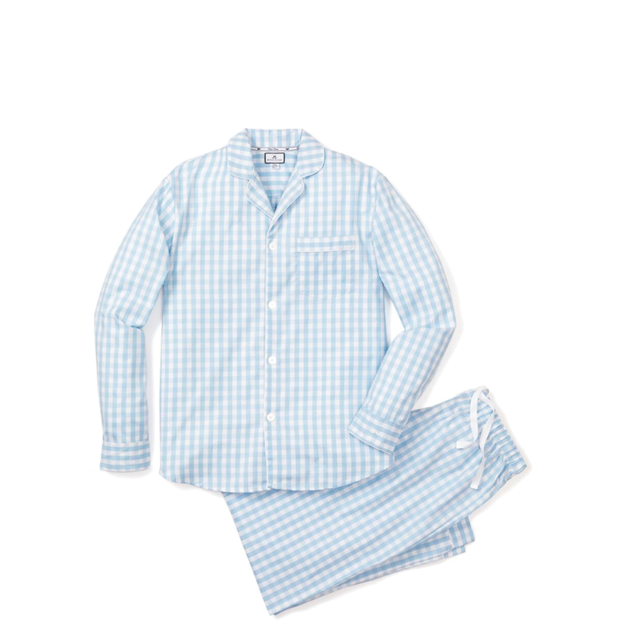 Men's Light Blue Gingham Pajama Set – Biscuit Home