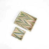 Marbled Rectangle Scallop Tray Set