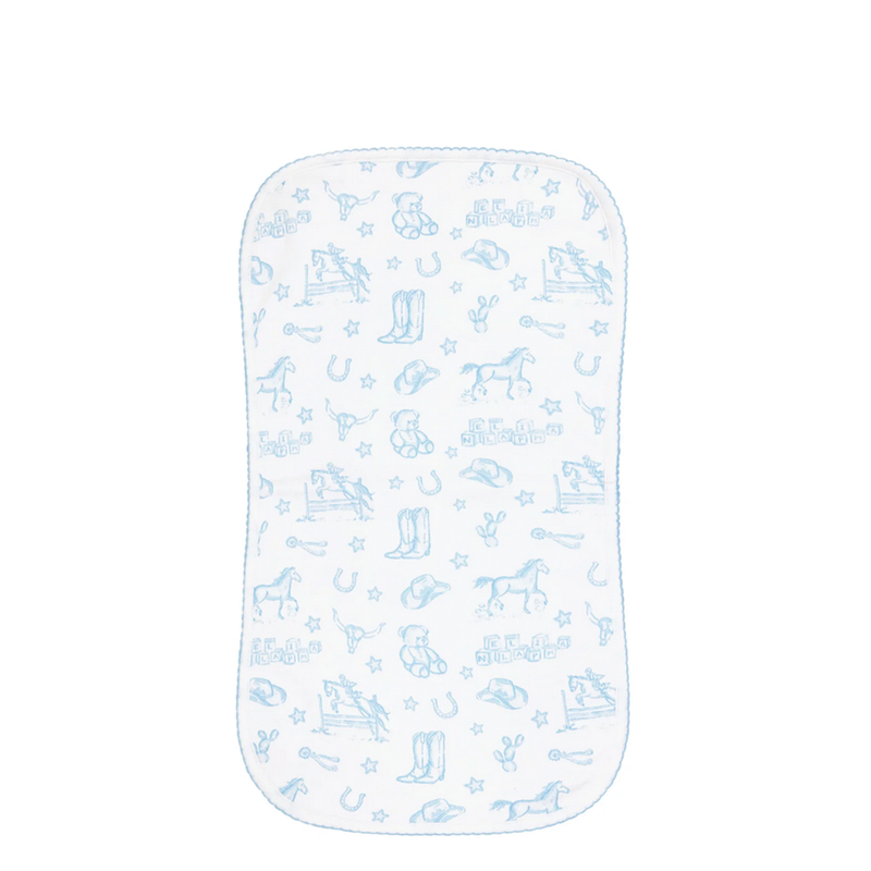 Blue Lone Star Toile Baby Collection