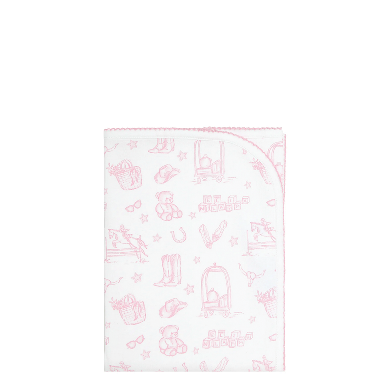 Pink Lone Star Toile Baby Collection