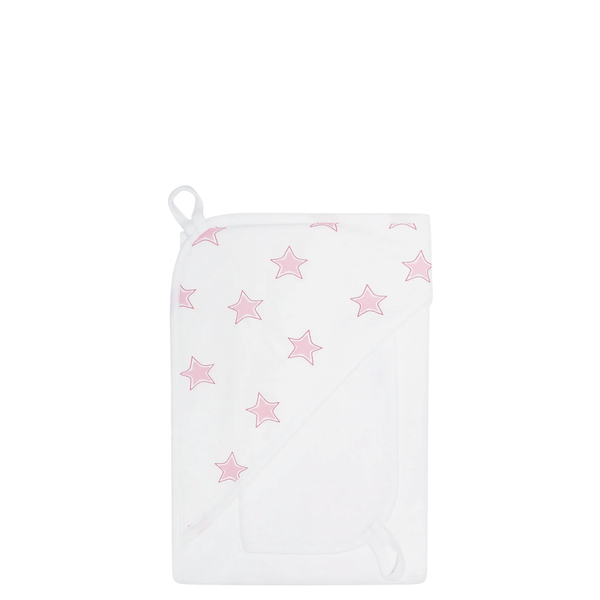 Pink Stars Print Towel Set