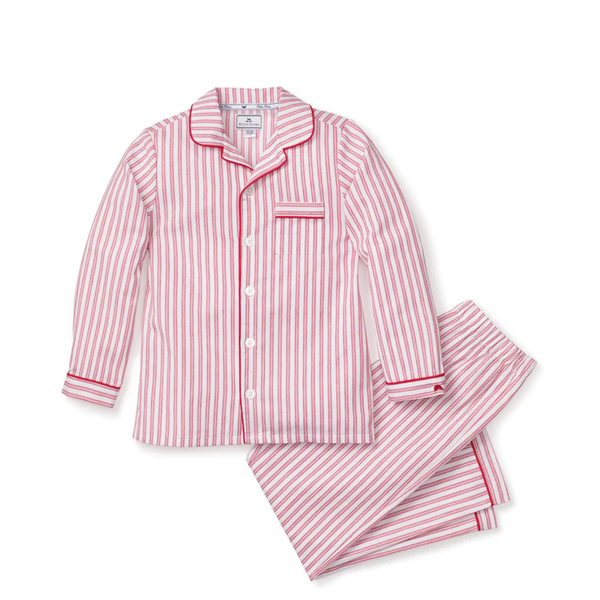 Kid's Antique Red Ticking Stripe Pajama Set