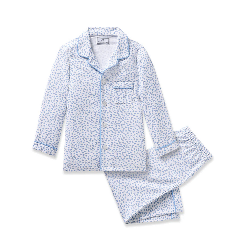 Kid's Twill Pajama in Bluehearts