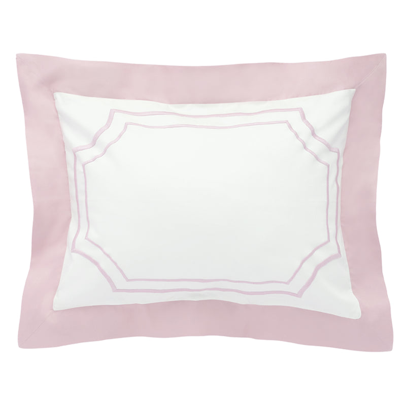 Pink Block Border Shams