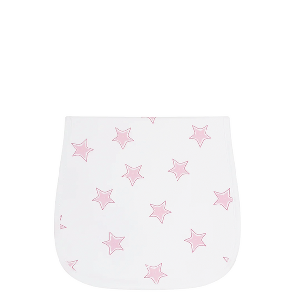 Pink Stars Baby Burp Cloth