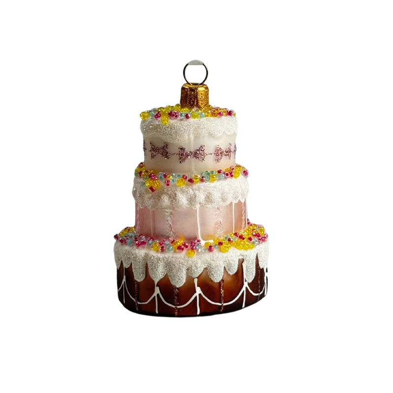 Raspberry Double Cake Ornament