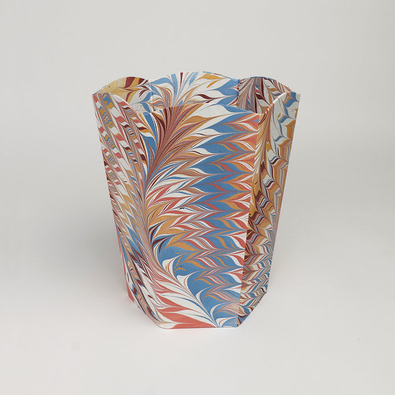 Marbled Paper Waste Basket