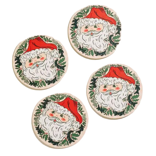 Santa Coasters, set of 4