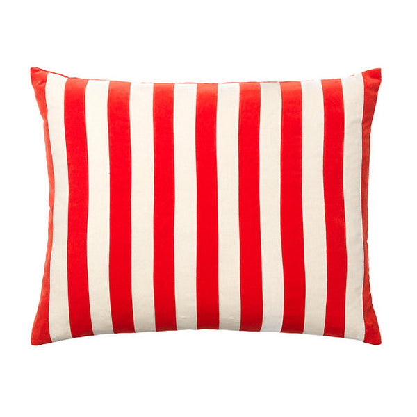 Millie Pillow, Tomato & Dusty White