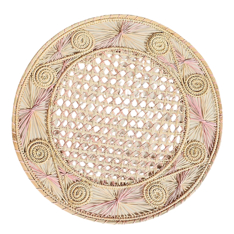 Sandra Woven Placemat, Rose Pink