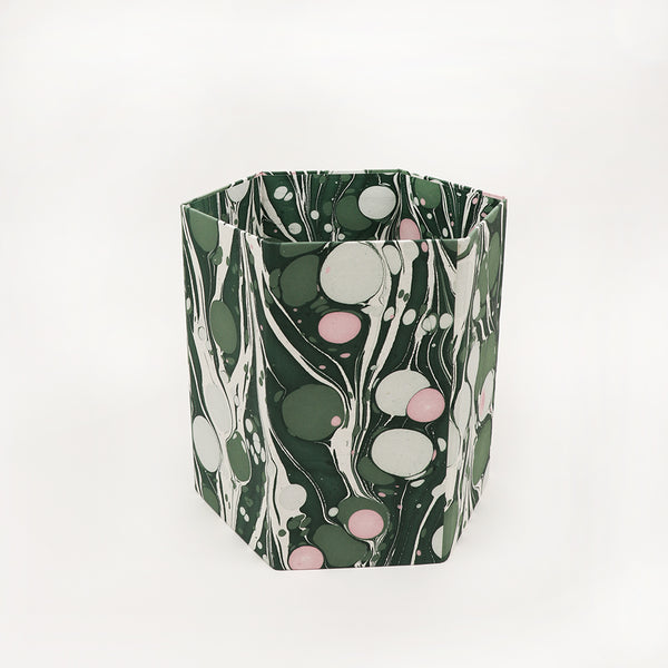Marbled Paper Waste Basket
