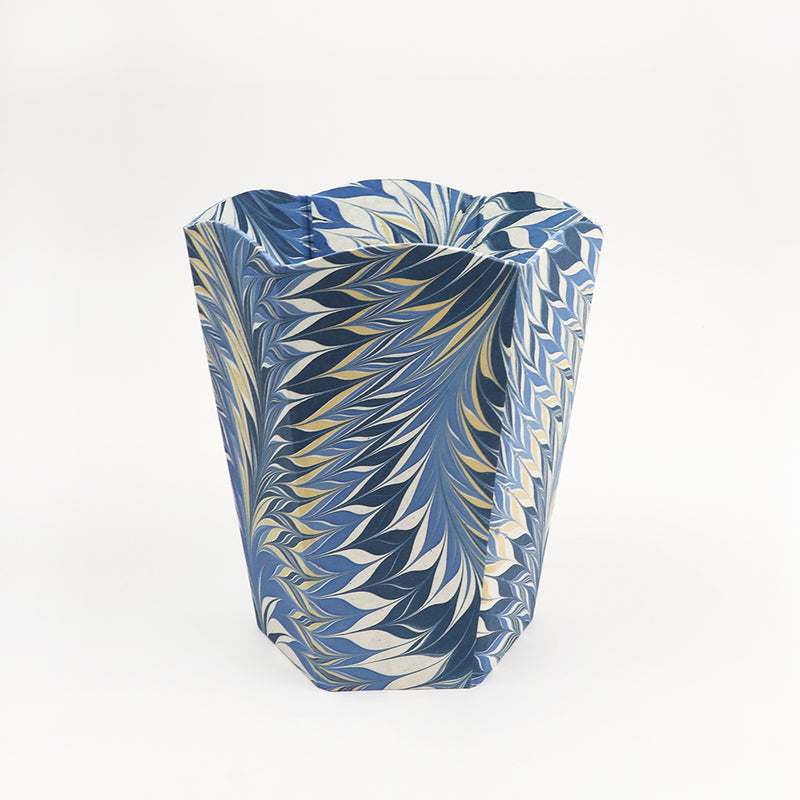 Marbled Paper Waste Basket