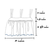 Cornflower Pique Scallop Crib Skirt
