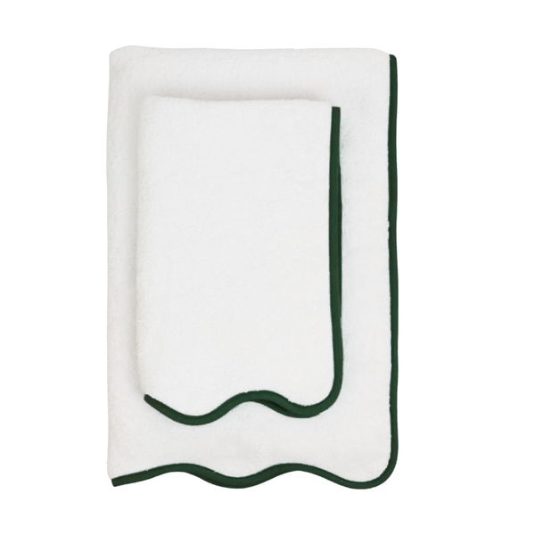 Hunter Green Somerset Scallop Towel Collection