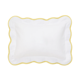 Lemon Pique Scallop Shams