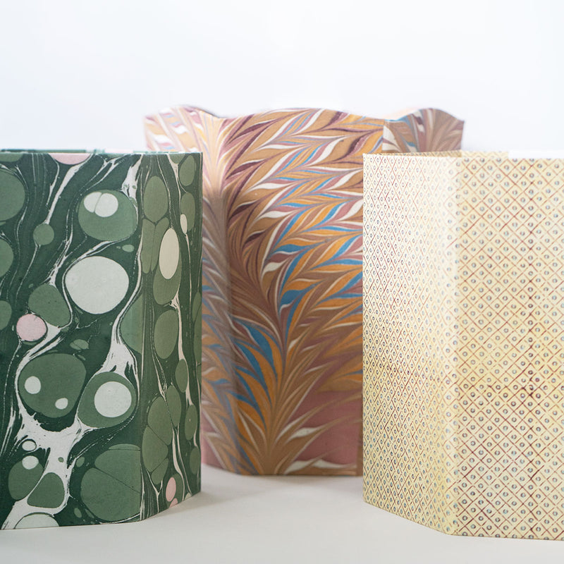 Marbled Paper Waste Basket