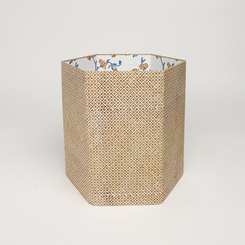 Marbled Paper Waste Basket