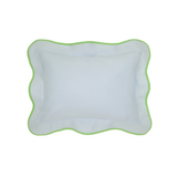 Soft Blue & Thyme Linen Scallop Shams