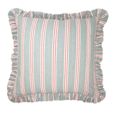 Blue Stripe Ruffle Dec Pillow