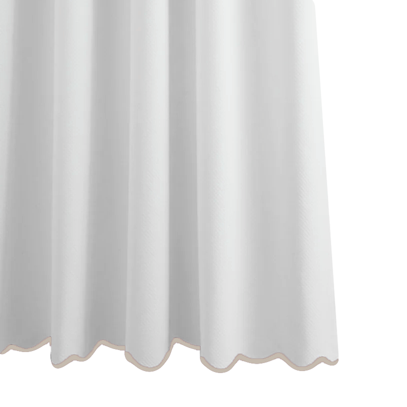 Taupe Somerset Scallop Shower Curtain