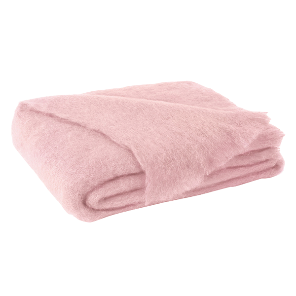 Mohair Throw, Pale Pink