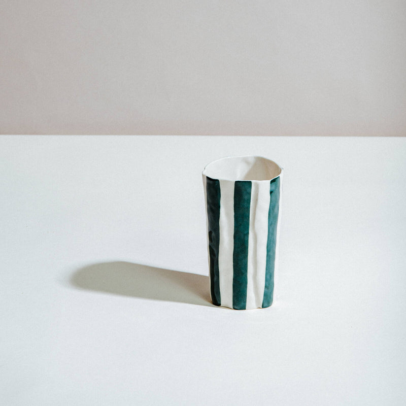 Striped Ceramic Vase, Large