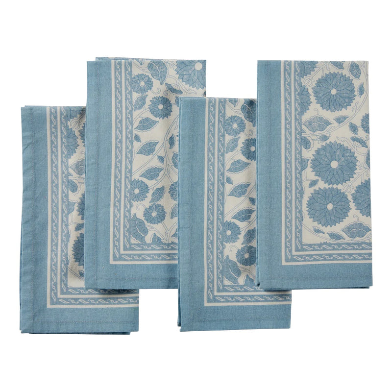 Calypso Blue Dinner Napkins, set of 4