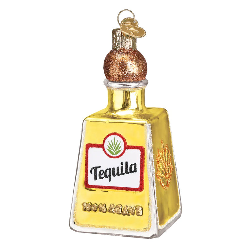 Gold Tequila Bottle Ornament