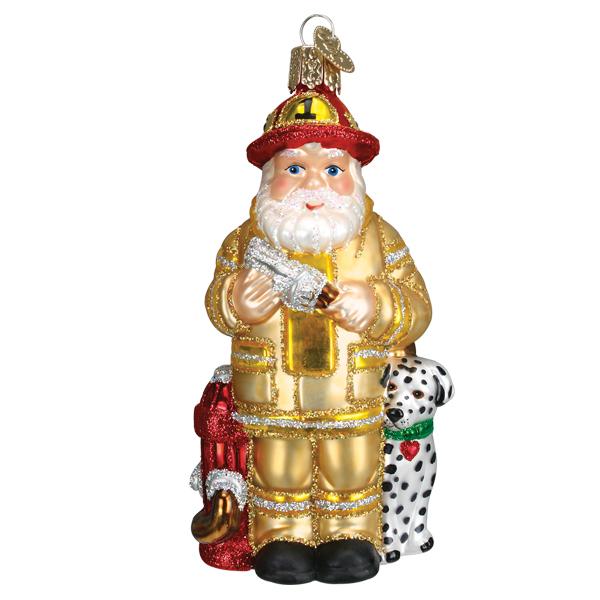 Fireman Santa Ornament