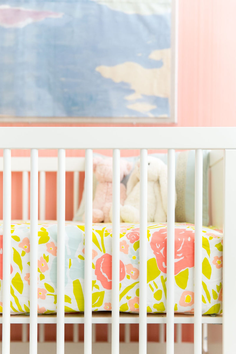 Coral crib sheet sales