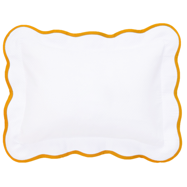 Marigold Pique Scallop Boudoir Sham