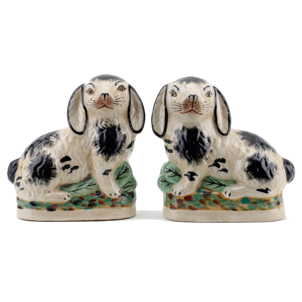 Pair of Staffordshire Bunnies