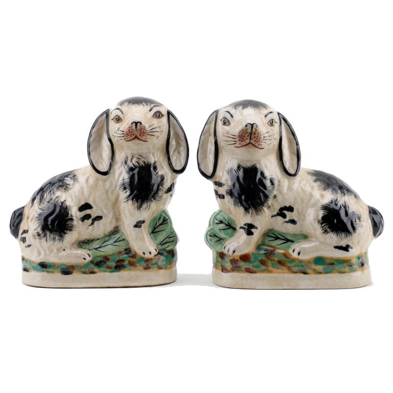 Pair of Staffordshire Bunnies