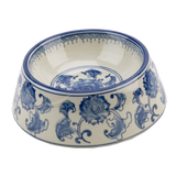 Blue & White Ceramic Pet Bowl
