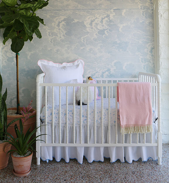 Boone Blue Crib Sheet