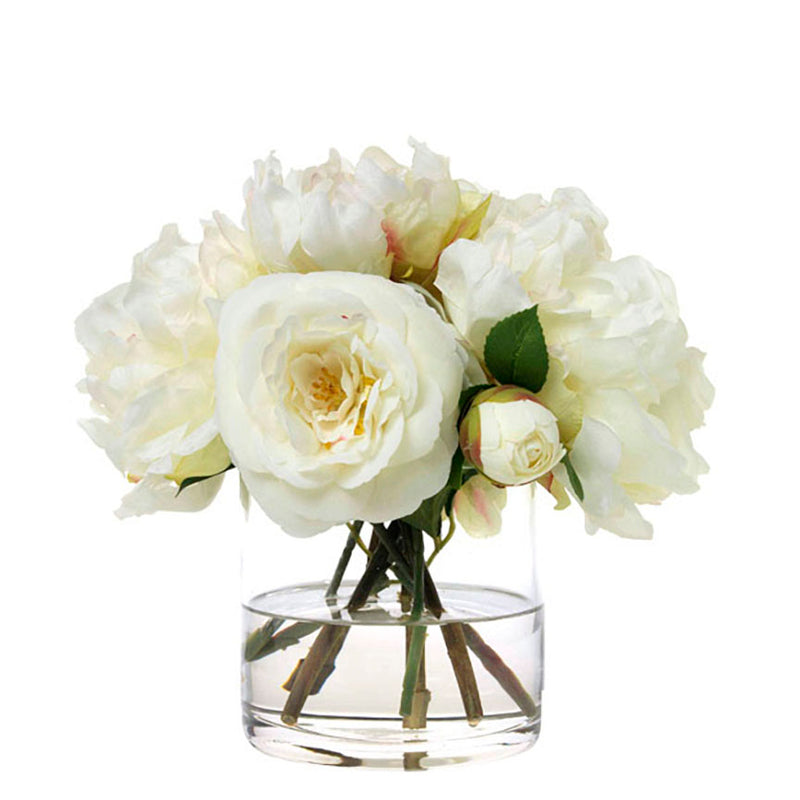 White Camellia and Peony Bouquet