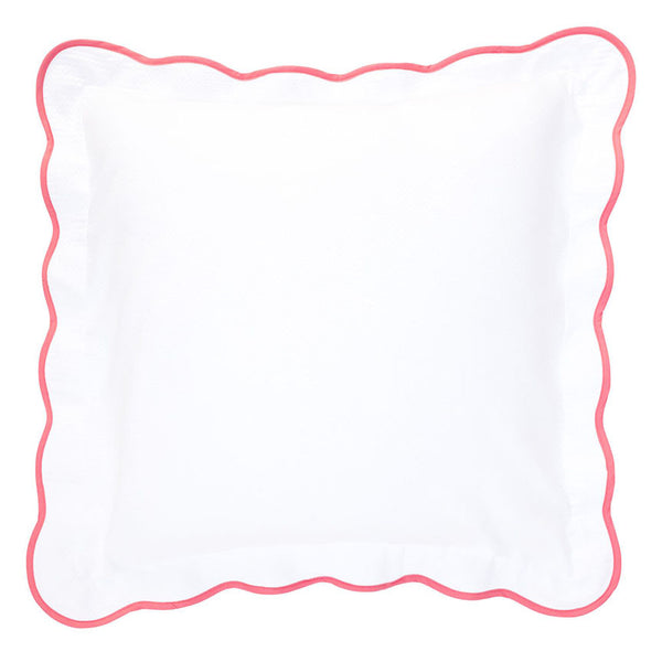 Coral Pique Scallop Bedding