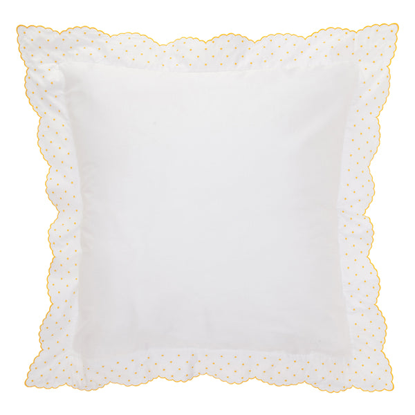 Marigold Swiss Dot Shams