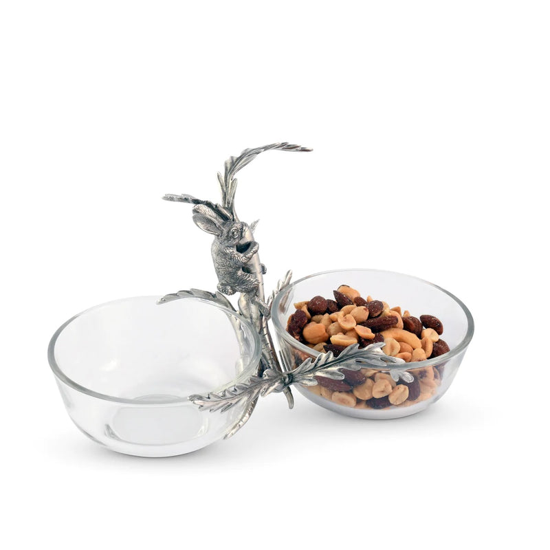 Rabbit Double Dish Condiment Server