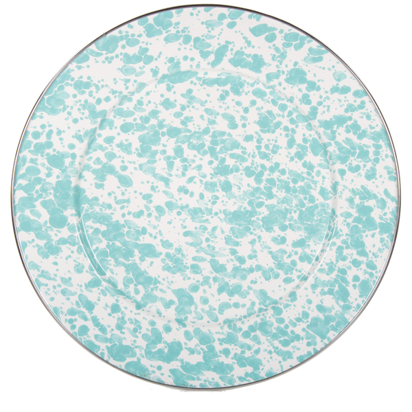 Sea Glass Blue Spatter Enamelware