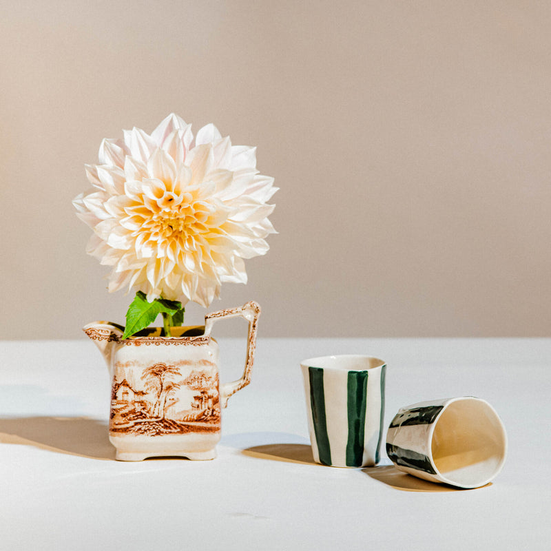 Striped Ceramic Vase, Small