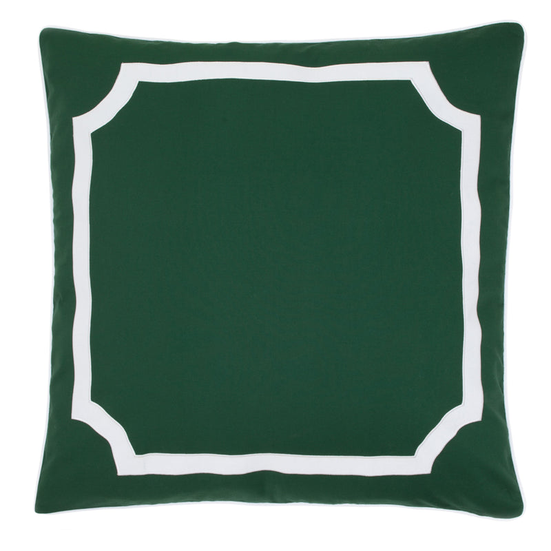 Hunter Green Border Shams