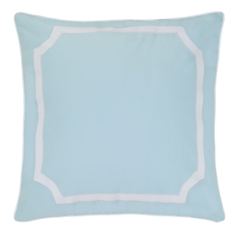 Pale Blue Border Shams