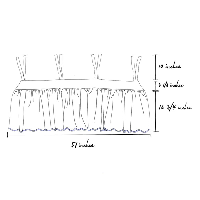 Lilac top crib skirt